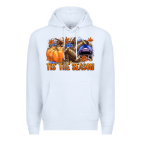 White tis the season football Premium Hoodie - NancyCooperArtShop
