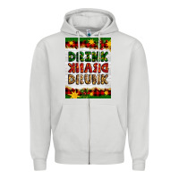 Dove Grey Christmas Drink Drank Drunk Zipper Hoodie - Artiststas