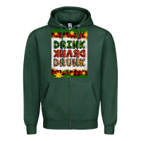 Sports Green Christmas Drink Drank Drunk Zipper Hoodie - Artiststas