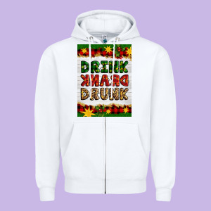 Christmas Drink Drank Drunk Zipper Hoodie Designed By Artiststas