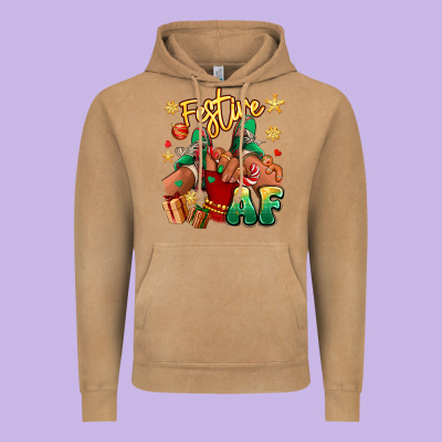 Festive Af Christmas Black Girl Children Sneakers Vintage Hoodie Designed By Ranaportraitstore