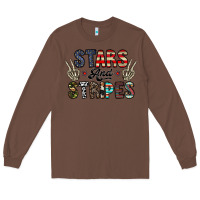Chestnut stars and stripes Long Sleeve Tee - CowhideDigitalArt