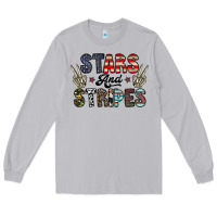 Moon Dust stars and stripes Long Sleeve Tee - CowhideDigitalArt