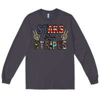 Smoke stars and stripes Long Sleeve Tee - CowhideDigitalArt