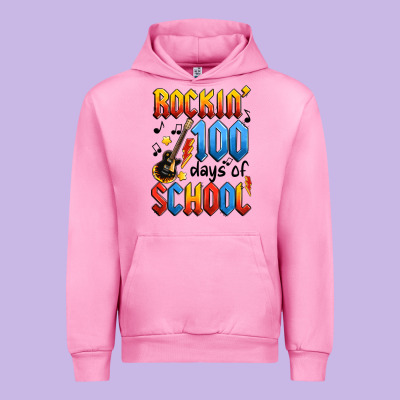 Rockin' 100 Days Of School Urban Hoodie Designed By Artiststas