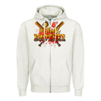 Oatmeal Heather softball brother Zipper Hoodie - AdoDesignShop
