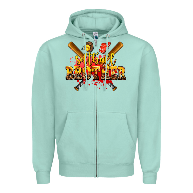 Softball Brother Zipper Hoodie by AdoDesignShop | Teevron