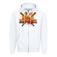 White softball brother Zipper Hoodie - AdoDesignShop