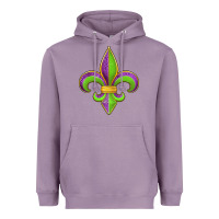 Lavender mardi gras fleur de lis leopard Heavyweight Hoodie - Jasminsmagicworld