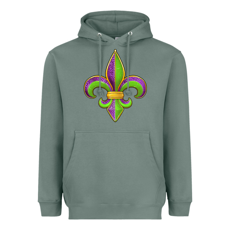 Mardi Gras Fleur De Lis Leopard Heavyweight Hoodie by Jasminsmagicworld | Teevron