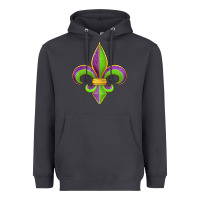 Smoke mardi gras fleur de lis leopard Heavyweight Hoodie - Jasminsmagicworld