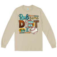 Mushroom rub some dirt on it baseball Long Sleeve Tee - HRA Design Shop