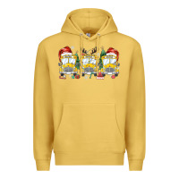 Antique Gold christmas school bus Premium Hoodie - MaliasSmallBusiness