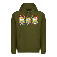 Army Green christmas school bus Premium Hoodie - MaliasSmallBusiness