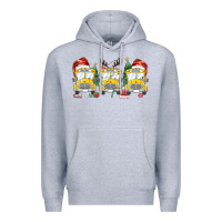 Heather Grey christmas school bus Premium Hoodie - MaliasSmallBusiness