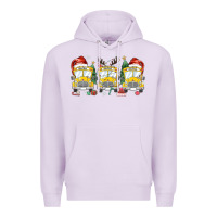 Lilac christmas school bus Premium Hoodie - MaliasSmallBusiness
