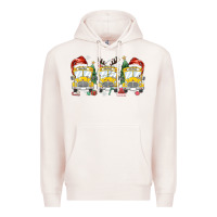 Pale Pink christmas school bus Premium Hoodie - MaliasSmallBusiness