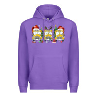 Purple christmas school bus Premium Hoodie - MaliasSmallBusiness