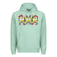Seafoam christmas school bus Premium Hoodie - MaliasSmallBusiness
