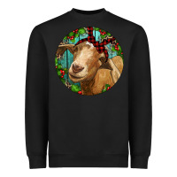 Black Farm Goat Christmas Heavyweight Sweatshirt - RanaPortraitStore