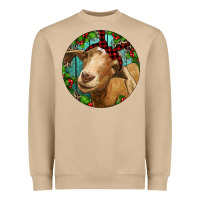 Mushroom Farm Goat Christmas Heavyweight Sweatshirt - RanaPortraitStore