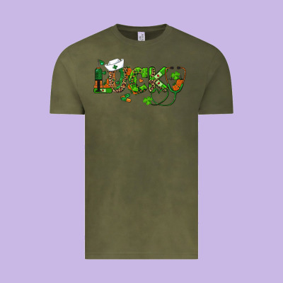 St Patricks Day Lucky Nurse Vintage Tee Designed By Ranaportraitstore