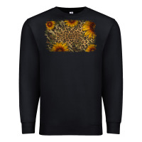 Black Camouflage Leopard Sunflower Background Premium Sweatshirt - Jasminsmagicworld