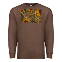 Chestnut Camouflage Leopard Sunflower Background Premium Sweatshirt - Jasminsmagicworld