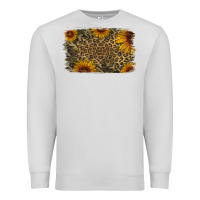 Dove Grey Camouflage Leopard Sunflower Background Premium Sweatshirt - Jasminsmagicworld