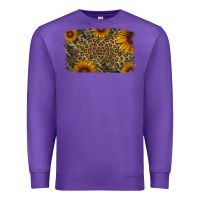 Purple Camouflage Leopard Sunflower Background Premium Sweatshirt - Jasminsmagicworld