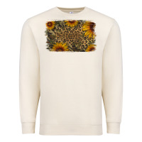 Sandshell Camouflage Leopard Sunflower Background Premium Sweatshirt - Jasminsmagicworld