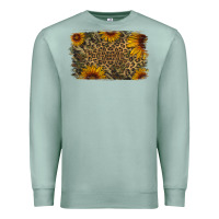 Seafoam Camouflage Leopard Sunflower Background Premium Sweatshirt - Jasminsmagicworld