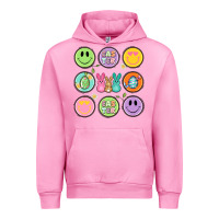 Fuchsia Pink easter day smiley faces Urban Hoodie - Artiststas