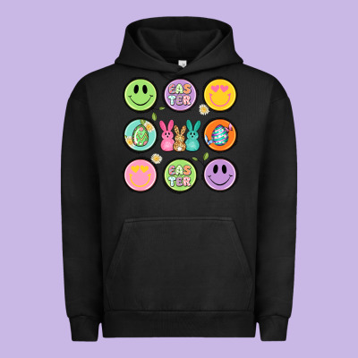 Easter Day Smiley Faces Urban Hoodie Designed By Artiststas