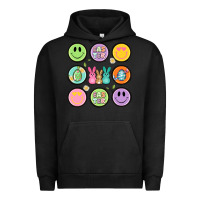 Pigment Black easter day smiley faces Urban Hoodie - Artiststas