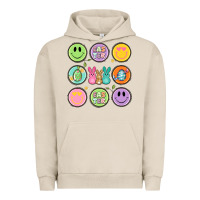 Pigment French Oak easter day smiley faces Urban Hoodie - Artiststas