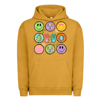 Pigment Peanut Butter easter day smiley faces Urban Hoodie - Artiststas