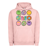 Pigment Salmon easter day smiley faces Urban Hoodie - Artiststas