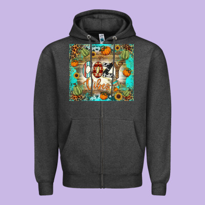 Cozy Vibes Tumbler Zipper Hoodie Designed By Bundleandbundleshop