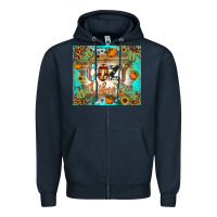 Navy cozy vibes tumbler Zipper Hoodie - BundleAndBundleShop