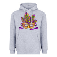 Heather Grey mardi gras carnival mask Heavyweight Hoodie - Jasminsmagicworld