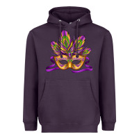 Plum mardi gras carnival mask Heavyweight Hoodie - Jasminsmagicworld
