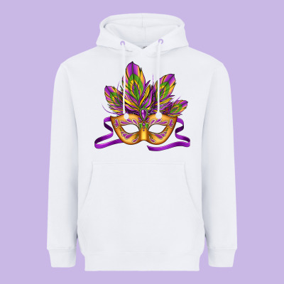 Mardi Gras Carnival Mask Heavyweight Hoodie Designed By Jasminsmagicworld