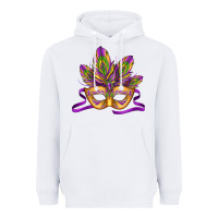White mardi gras carnival mask Heavyweight Hoodie - Jasminsmagicworld
