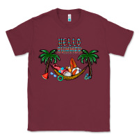 Burgundy hello summer Classic Tee - CowhideDigitalArt