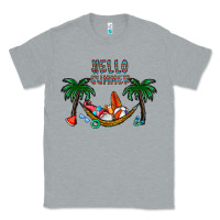 Heather Grey hello summer Classic Tee - CowhideDigitalArt