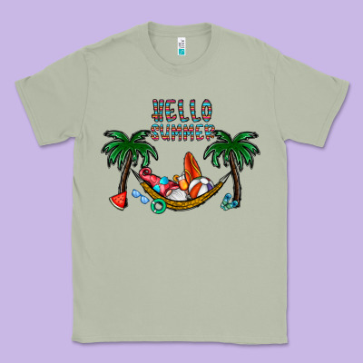 Hello Summer Classic Tee Designed By Cowhidedigitalart