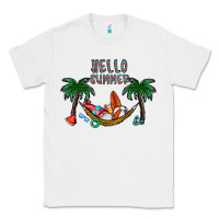 White hello summer Classic Tee - CowhideDigitalArt