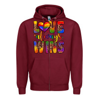 Burgundy love always wins Zipper Hoodie - JahusDesignShop