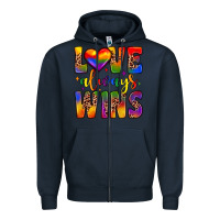 Navy love always wins Zipper Hoodie - JahusDesignShop